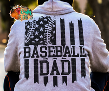 Load image into Gallery viewer, Baseball Dad White or black print