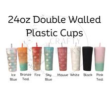 Load image into Gallery viewer, Double Walled 24oz Plastic Tumbler