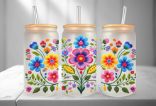 Load image into Gallery viewer, Floral Glass Jar