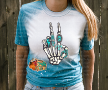 Load image into Gallery viewer, Turquoise Concho Rings Skellie Hand
