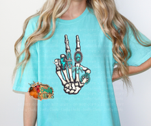 Load image into Gallery viewer, Turquoise Concho Rings Skellie Hand