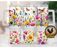 Load image into Gallery viewer, Spring Floral 40oz Handled Tumbler