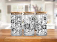 Load image into Gallery viewer, Sunflowers Glass Jar
