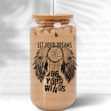 Load image into Gallery viewer, Let Your Dreams Be Your Wings Glass Jar