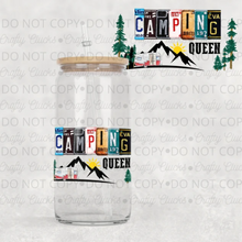 Load image into Gallery viewer, Camping Queen Glass Jar
