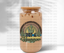 Load image into Gallery viewer, Not a hugger Glass Jar