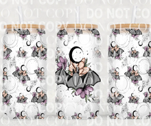 Load image into Gallery viewer, Floral Bat Glass Jar