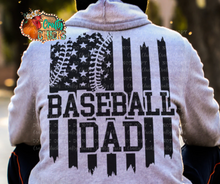 Load image into Gallery viewer, Baseball Dad White or black print
