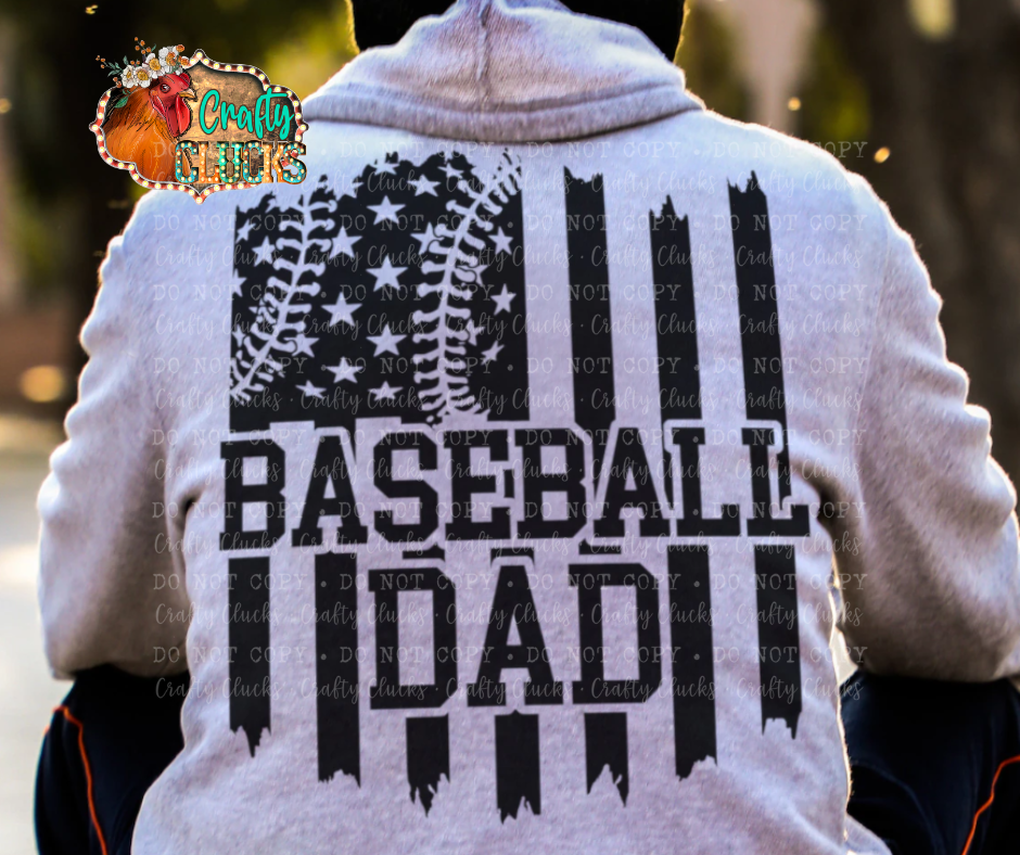 Baseball Dad White or black print