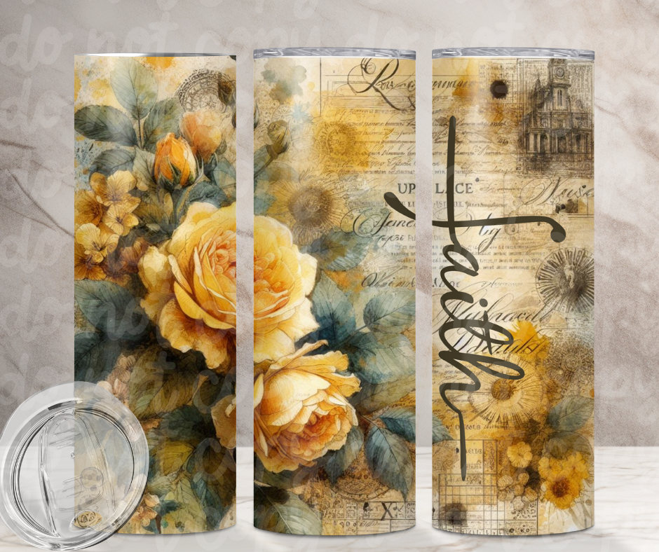 Faith and Roses Tumbler