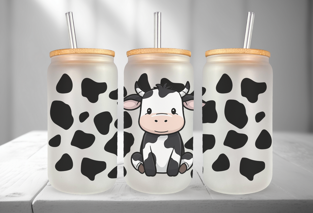 Cow Glass Jar