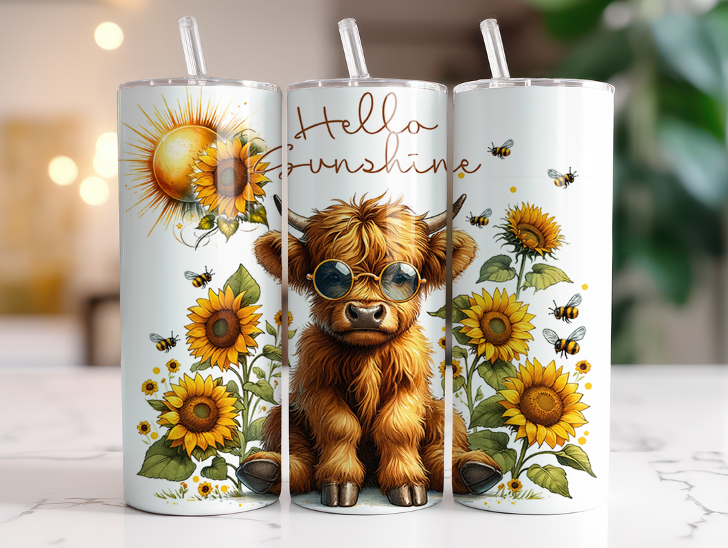 Hello Sunshine Cow Tumbler