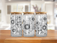 Load image into Gallery viewer, Sunflowers Glass Jar
