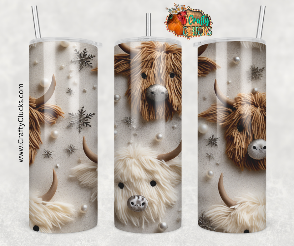 Winter Cow Tumbler