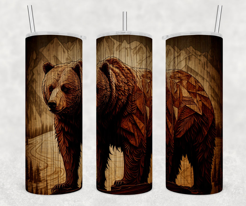 Wood Bear Tumbler