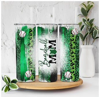 Baseball Green Tumbler