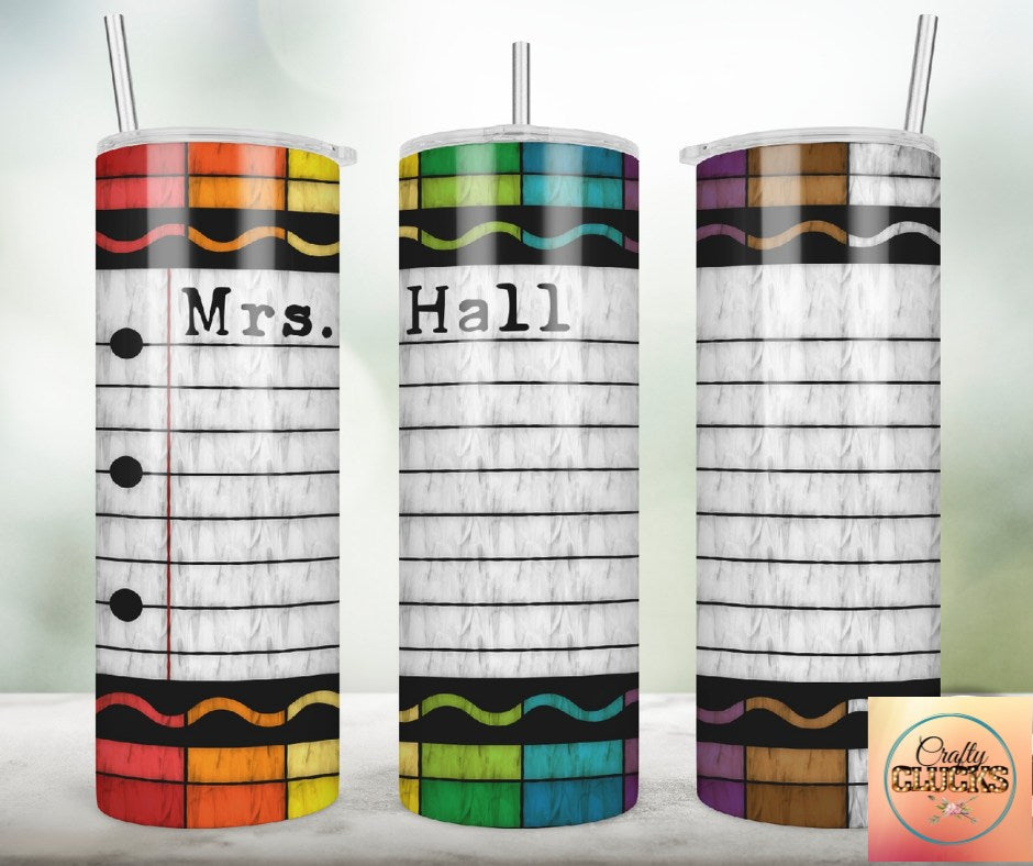 Teacher Colorful Paper Tumbler