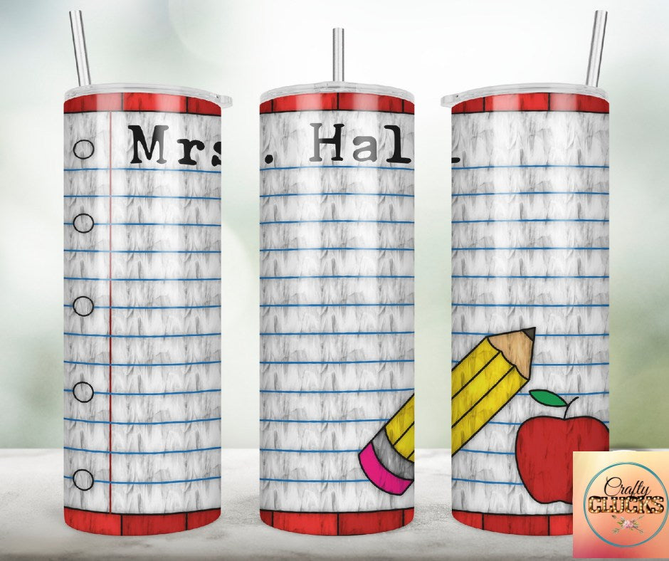 Teacher Paper Tumbler