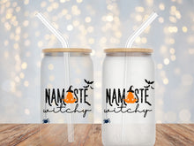 Load image into Gallery viewer, Namaste Witchy Glass Jar
