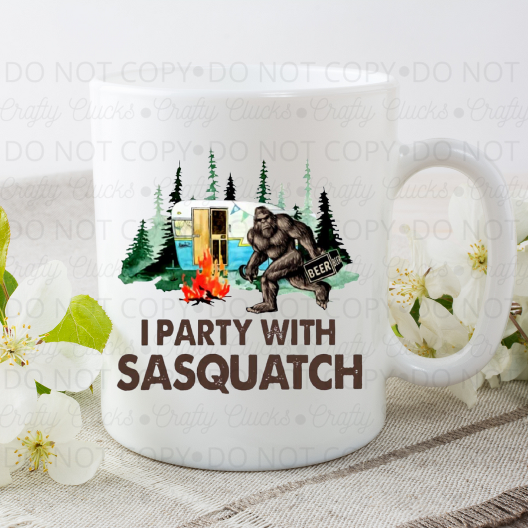 I Party With Sasquatch Mug