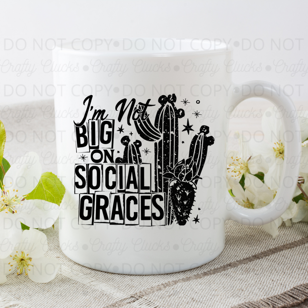 I'm Not Big On Social Graces Mug