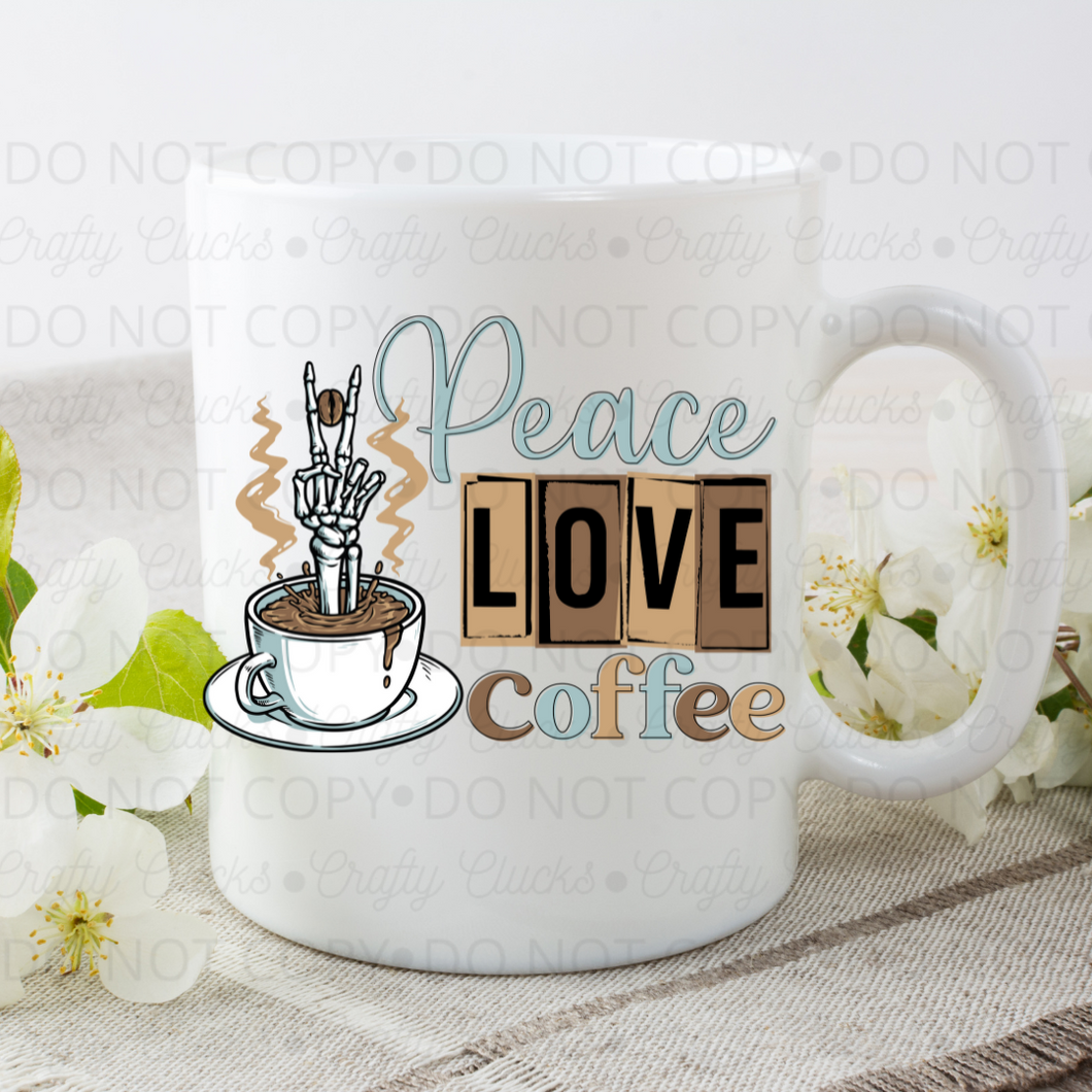 Peace Love Coffee Mug