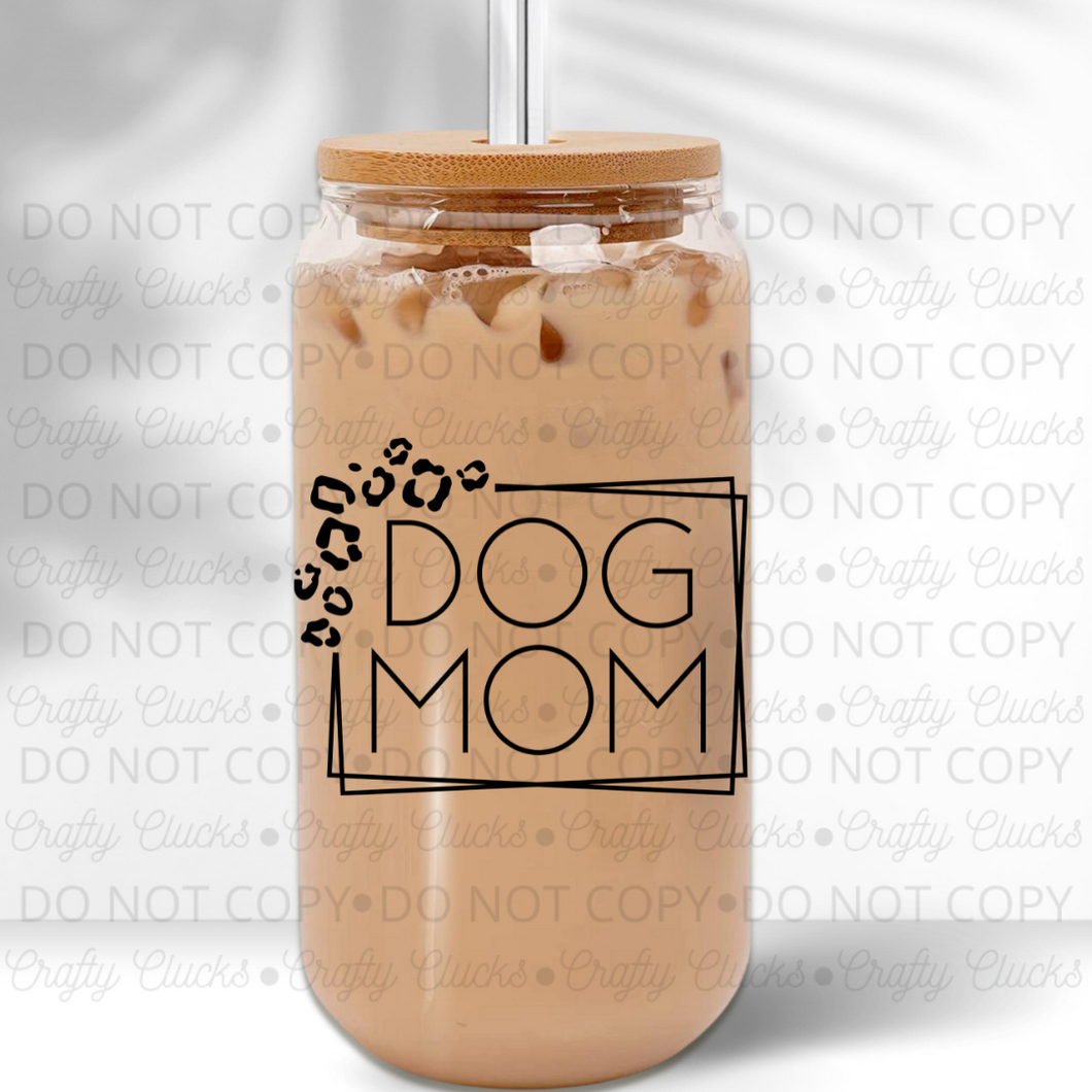 Dog Mom Glass Jar