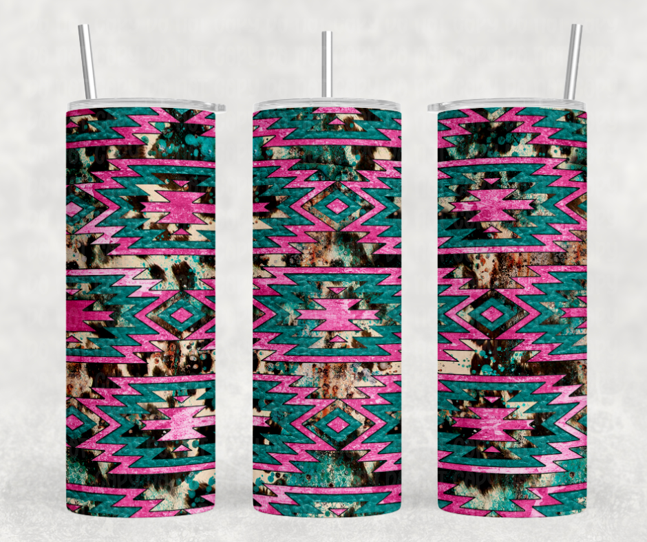 Pink Aztec Tumbler