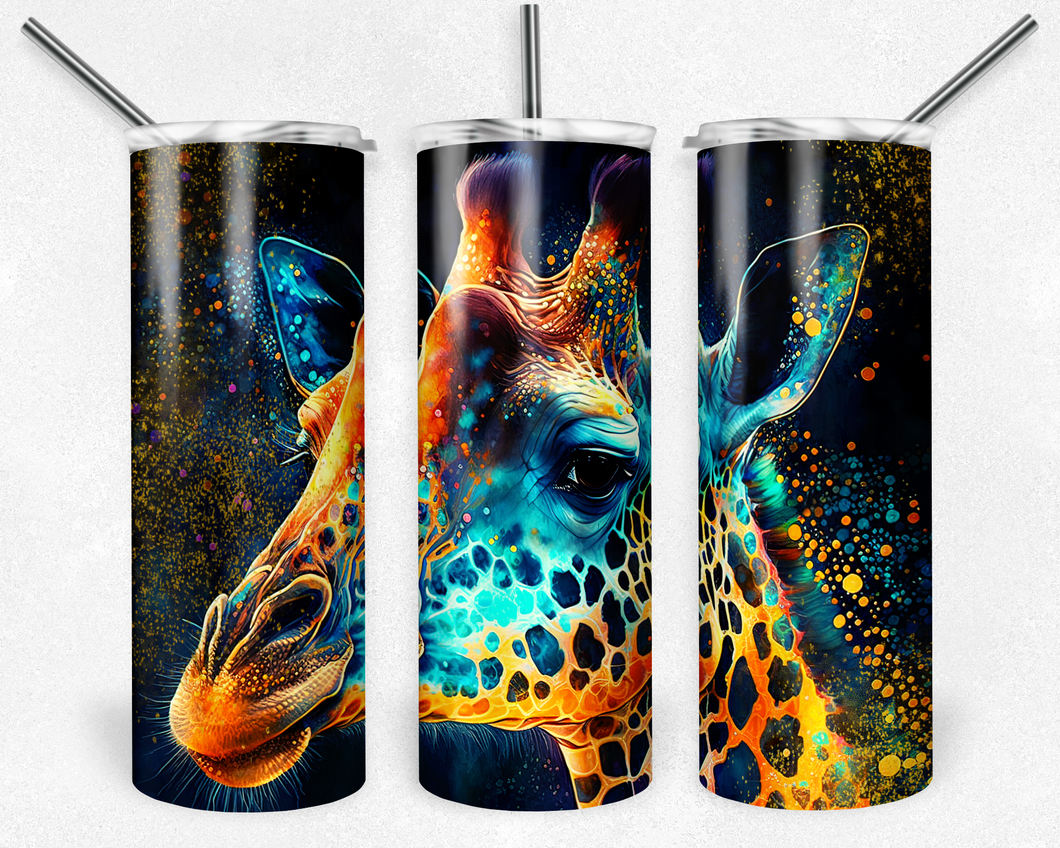 Watercolor Giraffe Tumbler